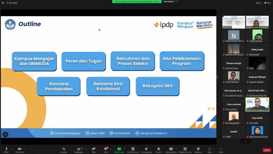 UNIMUDA SORONG Gelar Sosialisasi Program Kampus Mengajar Batch 8 Tahun 2024